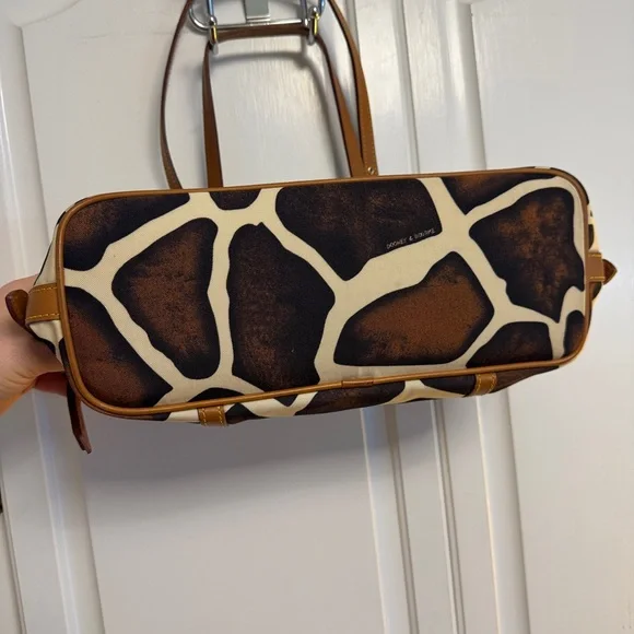 NWT DOONEY & BOURKE 🦆 RARE Vintage Giraffe Duffle Satchel Shoulder Bag - Picture 3 of 11